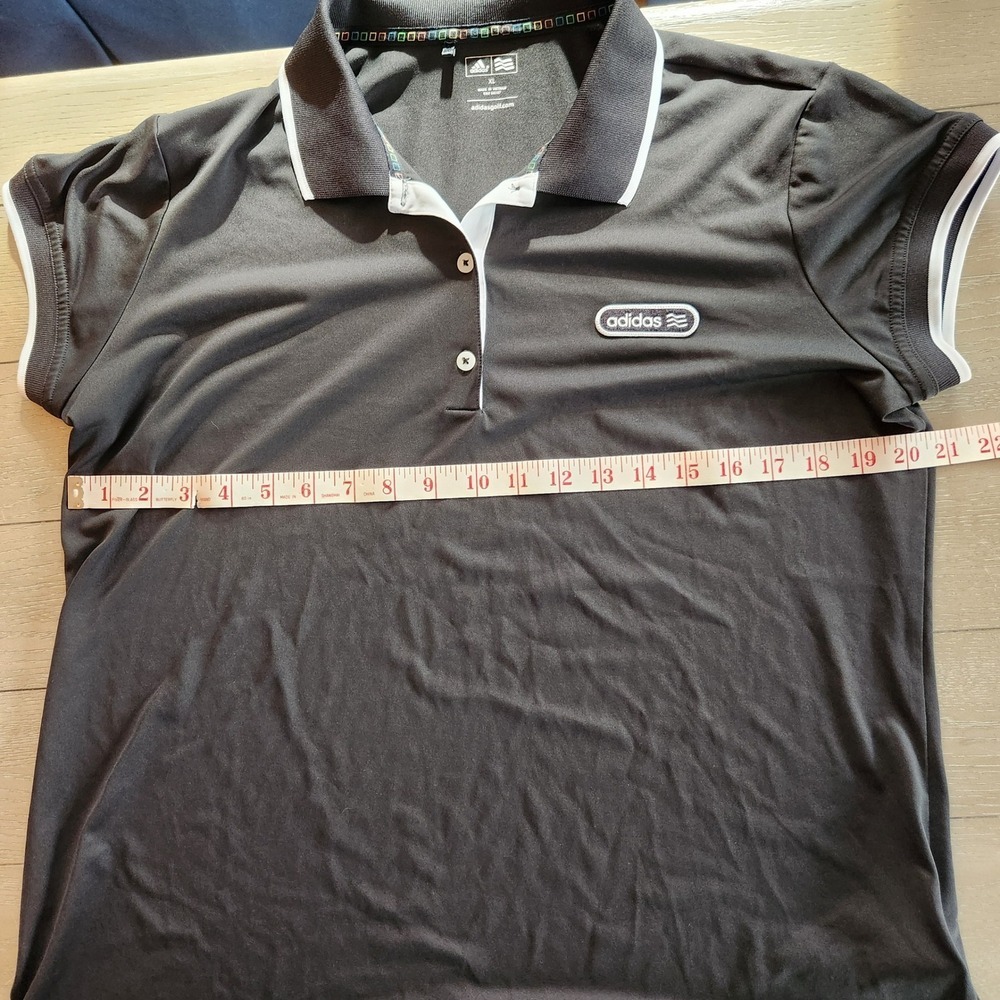 Adidas Golf Polo Shirt Womens XL Black Short Sleeve Performance Athletic Top‎ - Picture 8 of 11